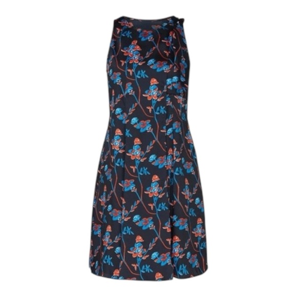 Thakoon Collective Floral Print Sleeveless A-Line  Shift Dress - Black - Size 6 - Picture 11 of 12